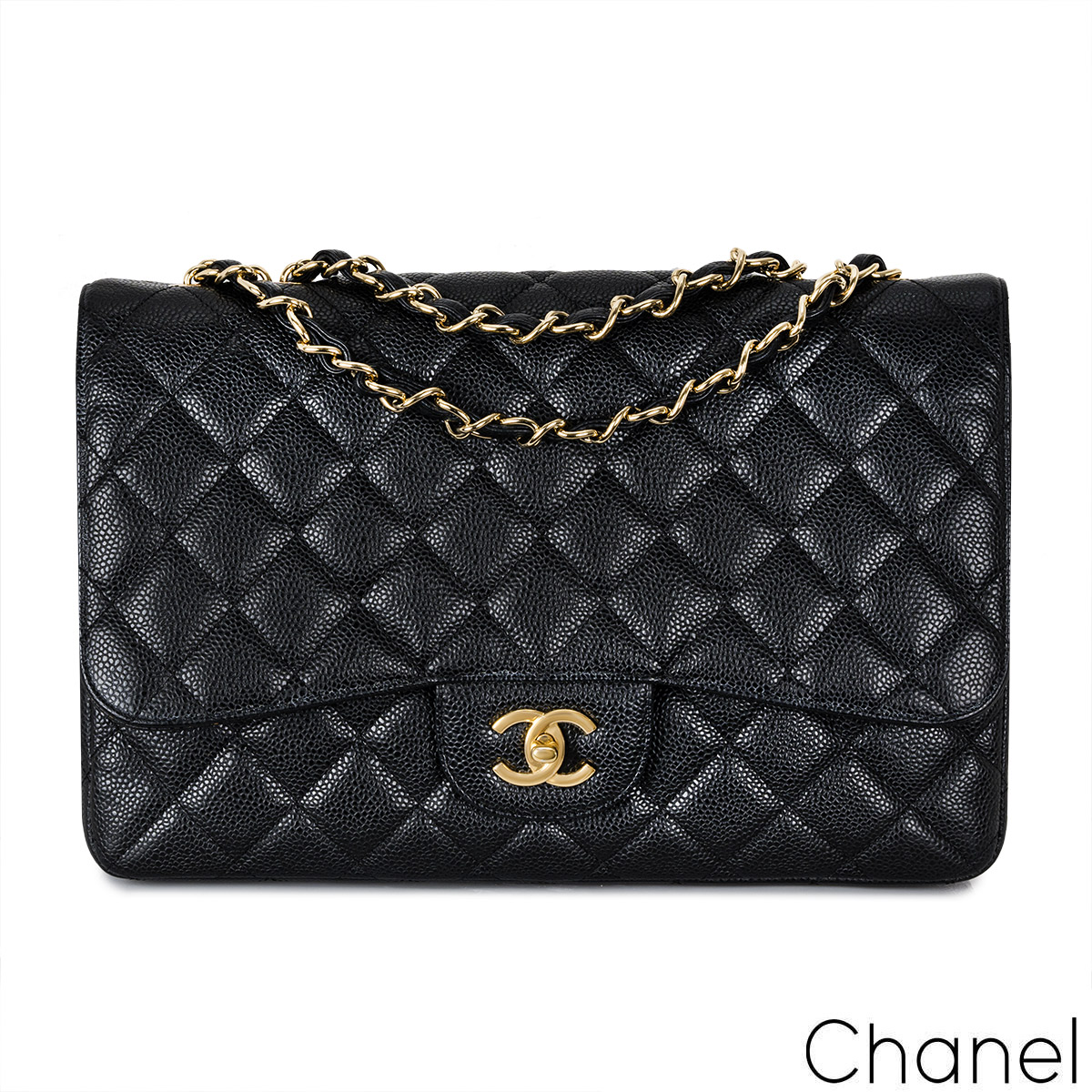 Chanel Ombré Quilted Caviar Jumbo Single Flap